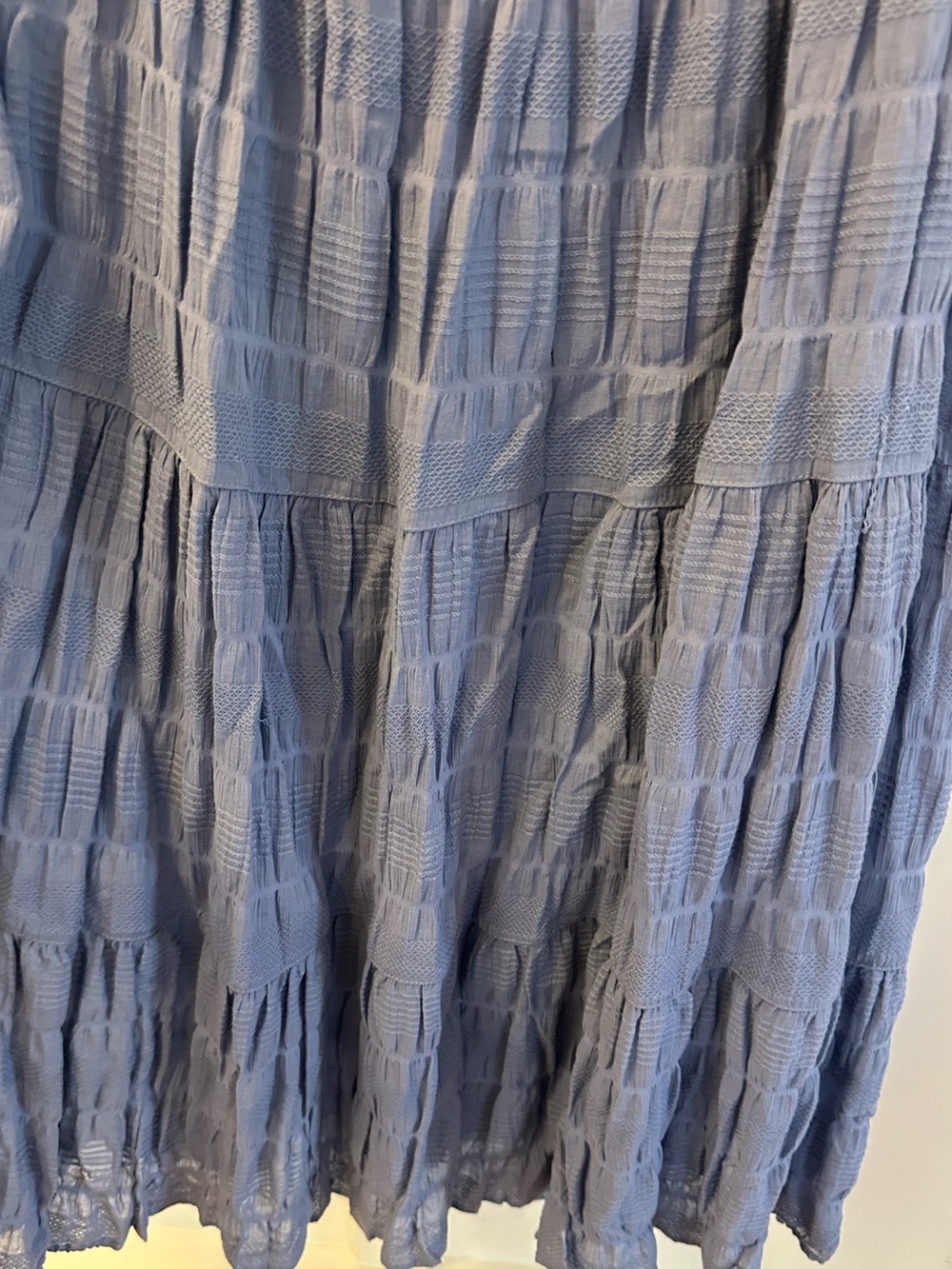 Max Studio Women’s Textured Flowing Midi Skirt - Slate Blue size M - Picture 2 of 10